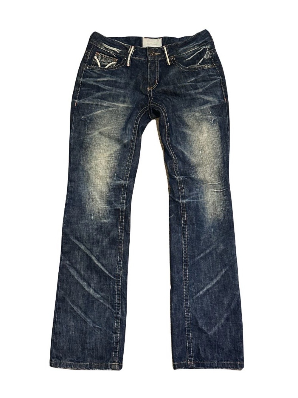 VTG Lolita by Concert Club Y2K Low Rise Bootcut Jeans Distressed Wash Size 27